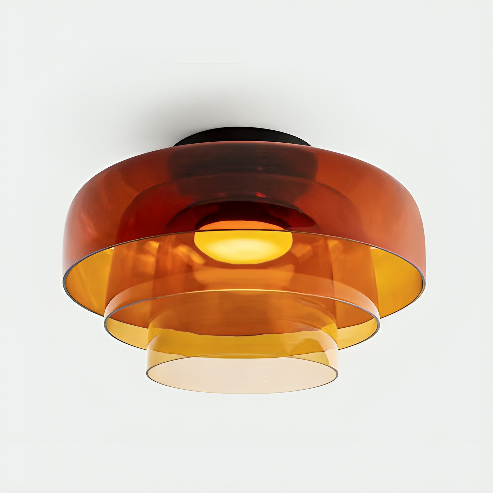 Scandinavian Bauhaus Glass Layered Pendant Lamp 9