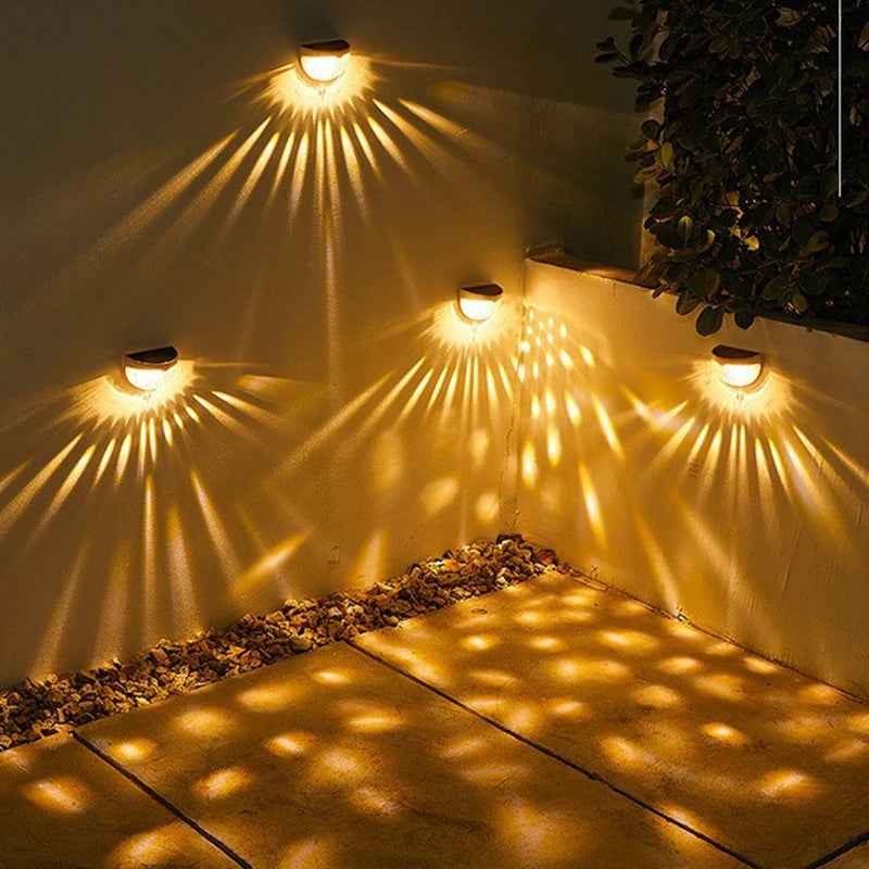 Solar Wall Lights Outdoor - Waterproof LED Garden Lights for Driveway & Patio