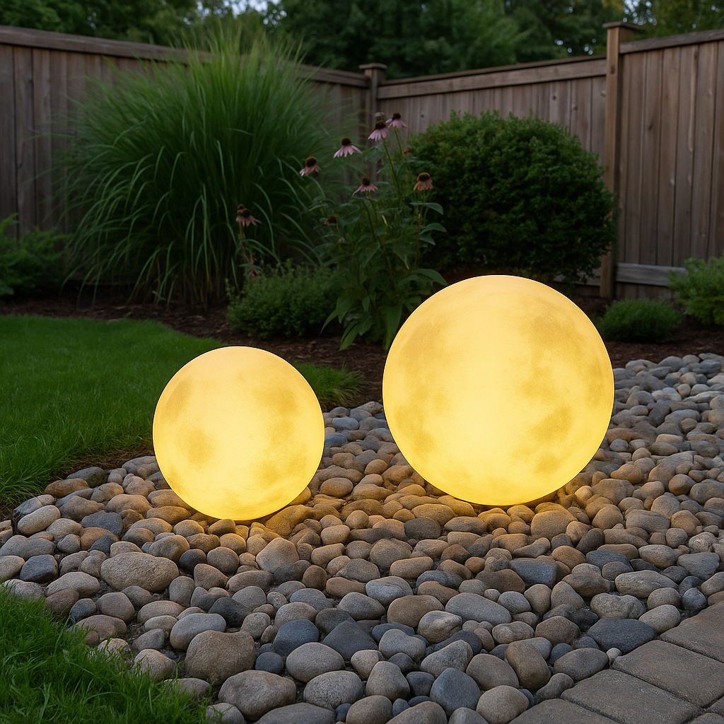 Solvyn | Spherical Solar Powered Garden Moon Lamp 0