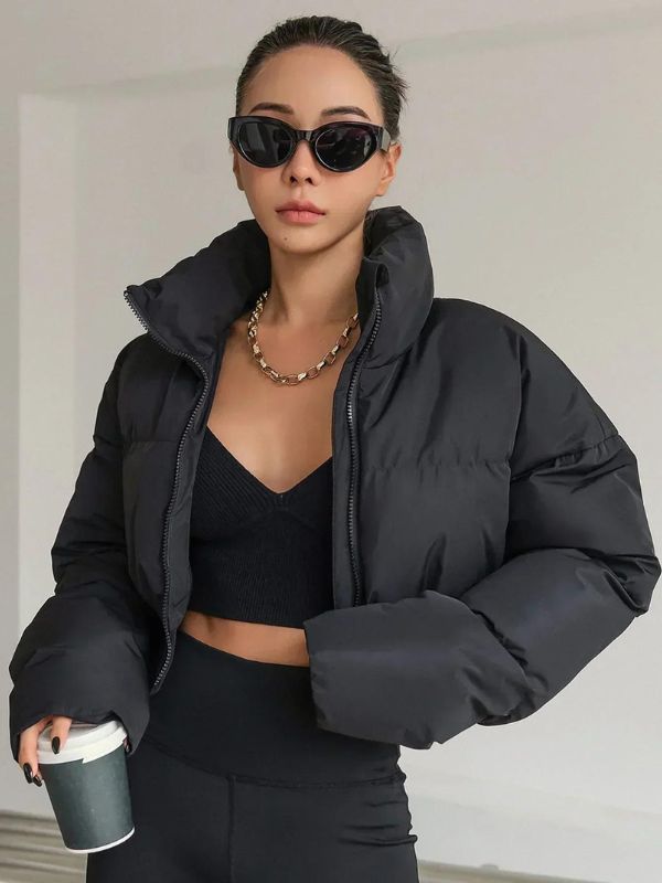 Sophia | Chic Lightweight Black Puffer Jacket for Women 0