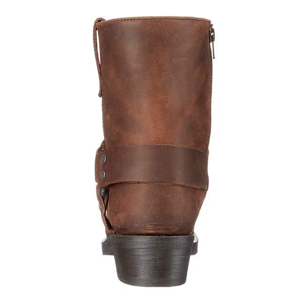 Ava | Edgy Mid-Cut Black Leather Biker Boots 5