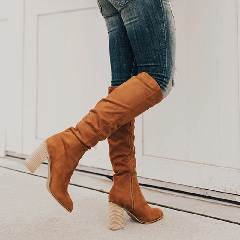 Ava | Elegant Suede Knee High Boots for Women 2