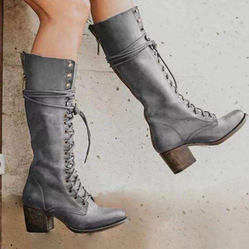Mia | Elegant Black Knee High Boots 2