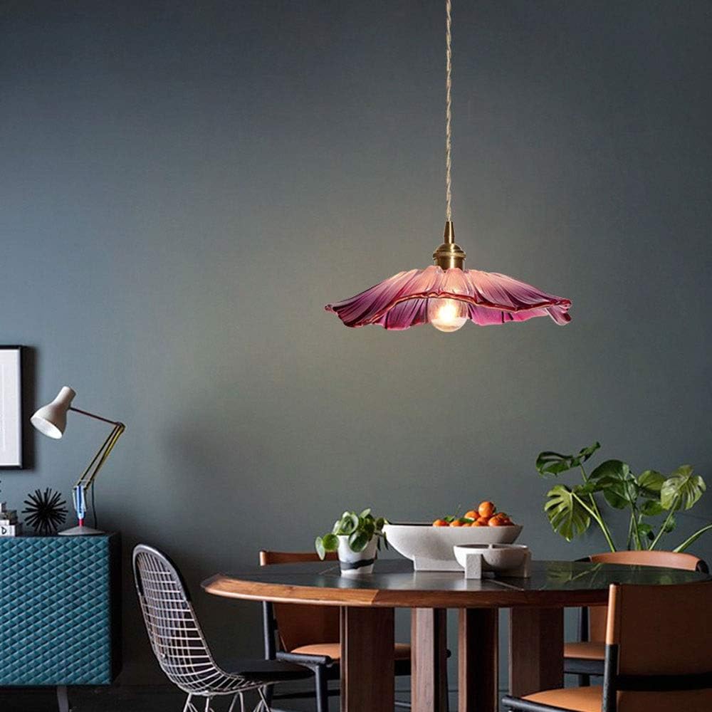 Vintage Floral Glass Pendant Light Fixture for Dining Room - Elegant Retro Design to Illuminate Your Space 1