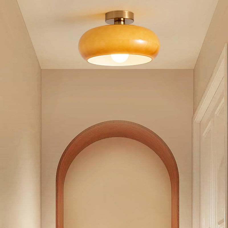 Vintage Round Glass Ceiling Light Fixture 0