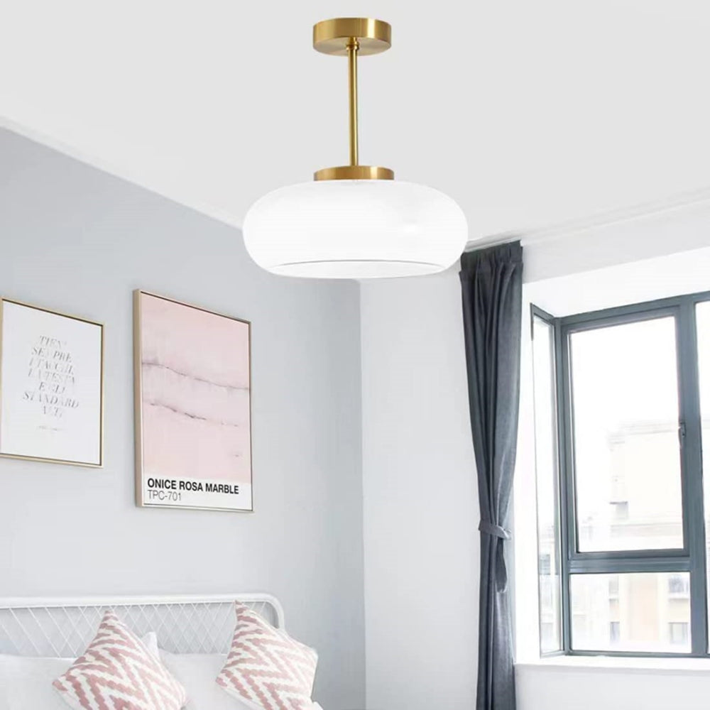 Vintage Round Glass Ceiling Light Fixture 12