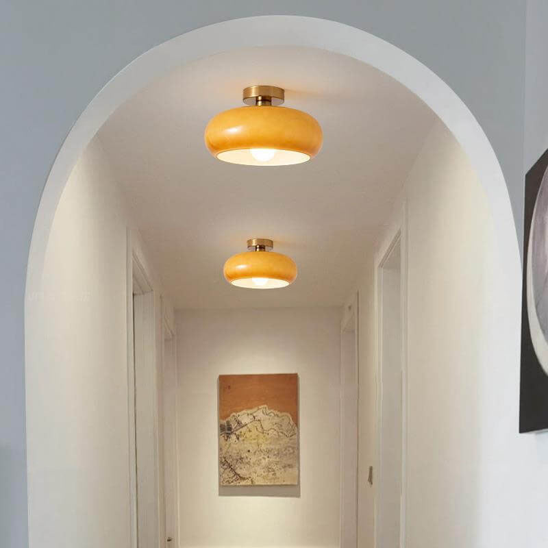 Vintage Round Glass Ceiling Light Fixture 2