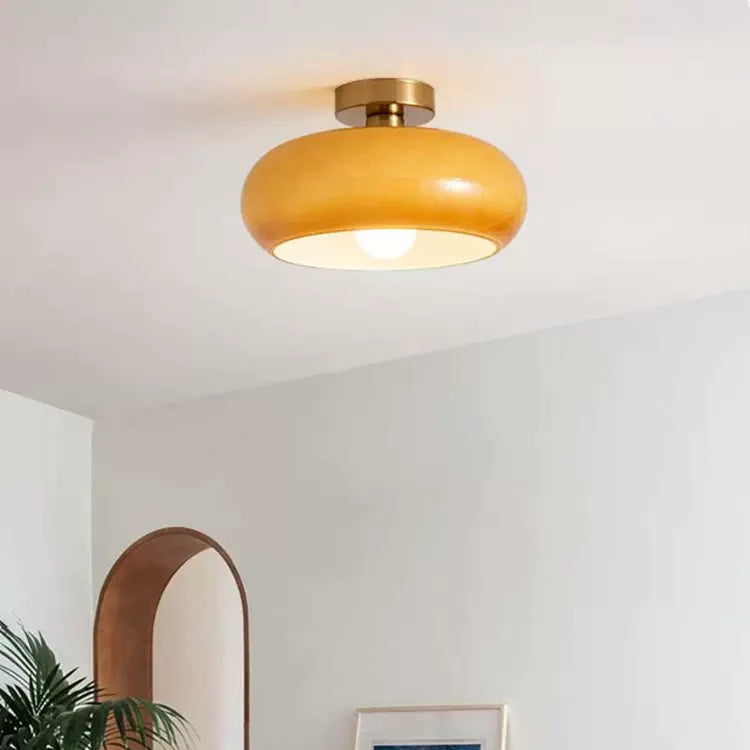 Vintage Round Glass Ceiling Light Fixture 3