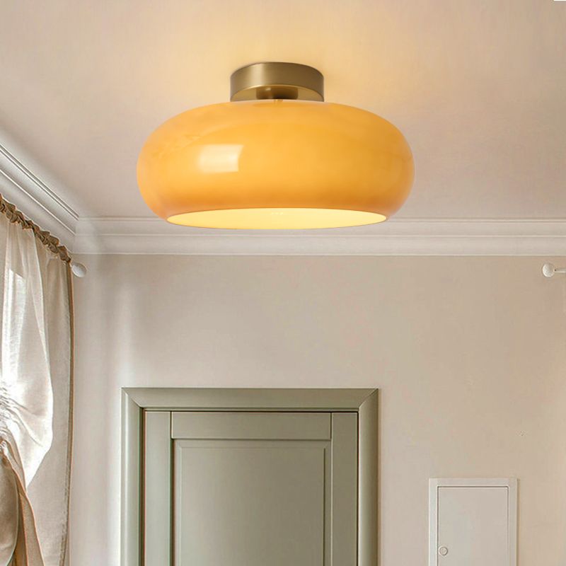 Vintage Round Glass Ceiling Light Fixture 4