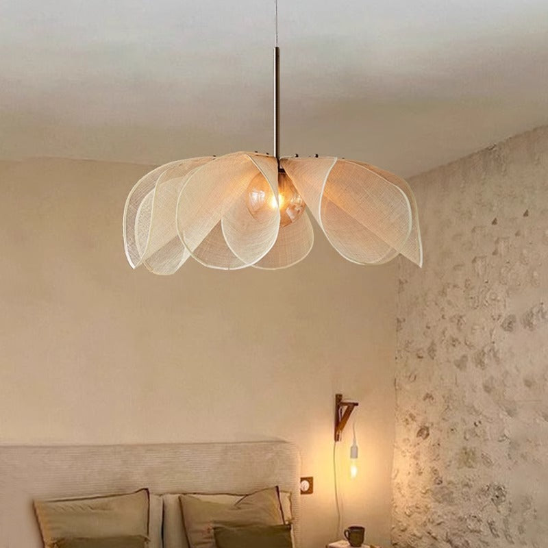 Vintage fabric hanging lamp 0