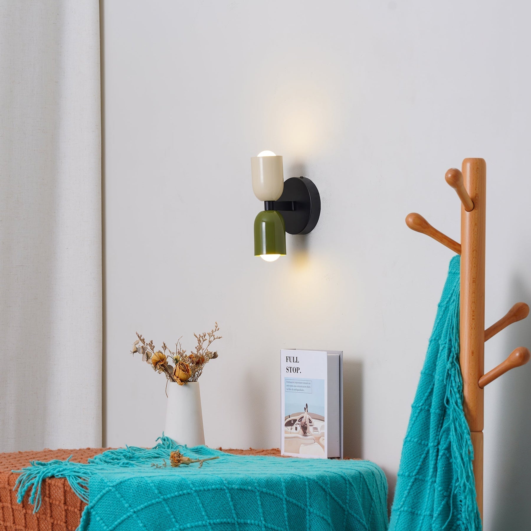 Wall Light Modern Dual Glass Sconce Fixture 1