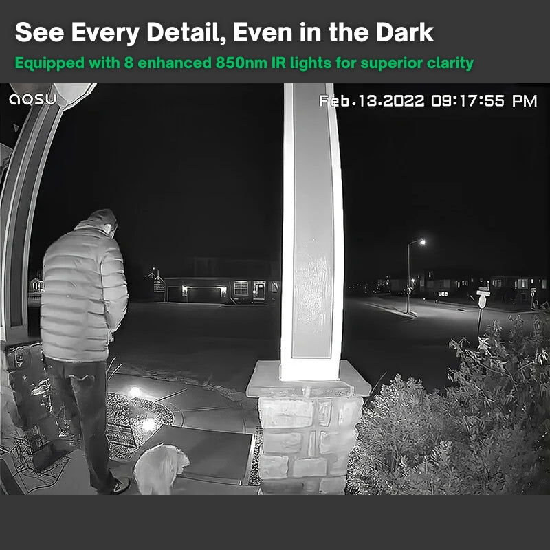 Wireless HD Video Doorbell Camera with 1080P, Night Vision, Two-Way Audio, and Motion Alerts 4
