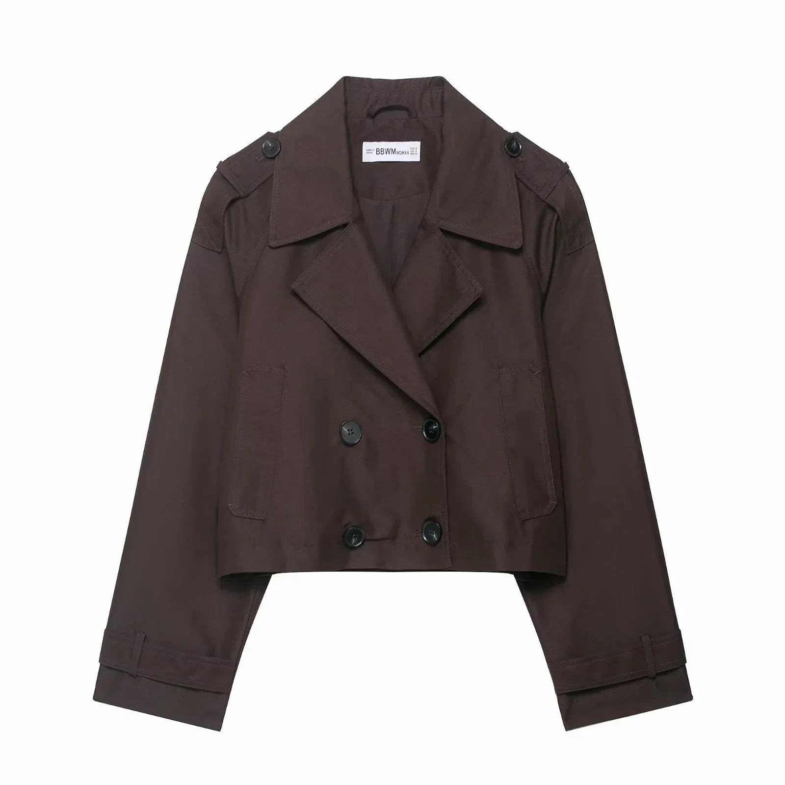 Ava | Chic Double Breasted Short Trench Coat 3