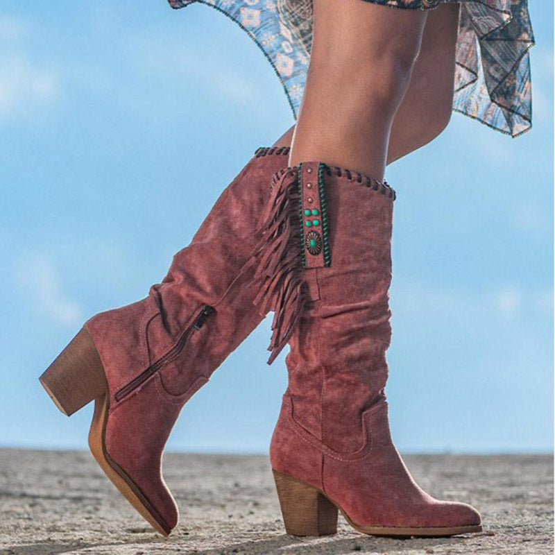 Ava | Chic Knee High Faux Suede Boots 1