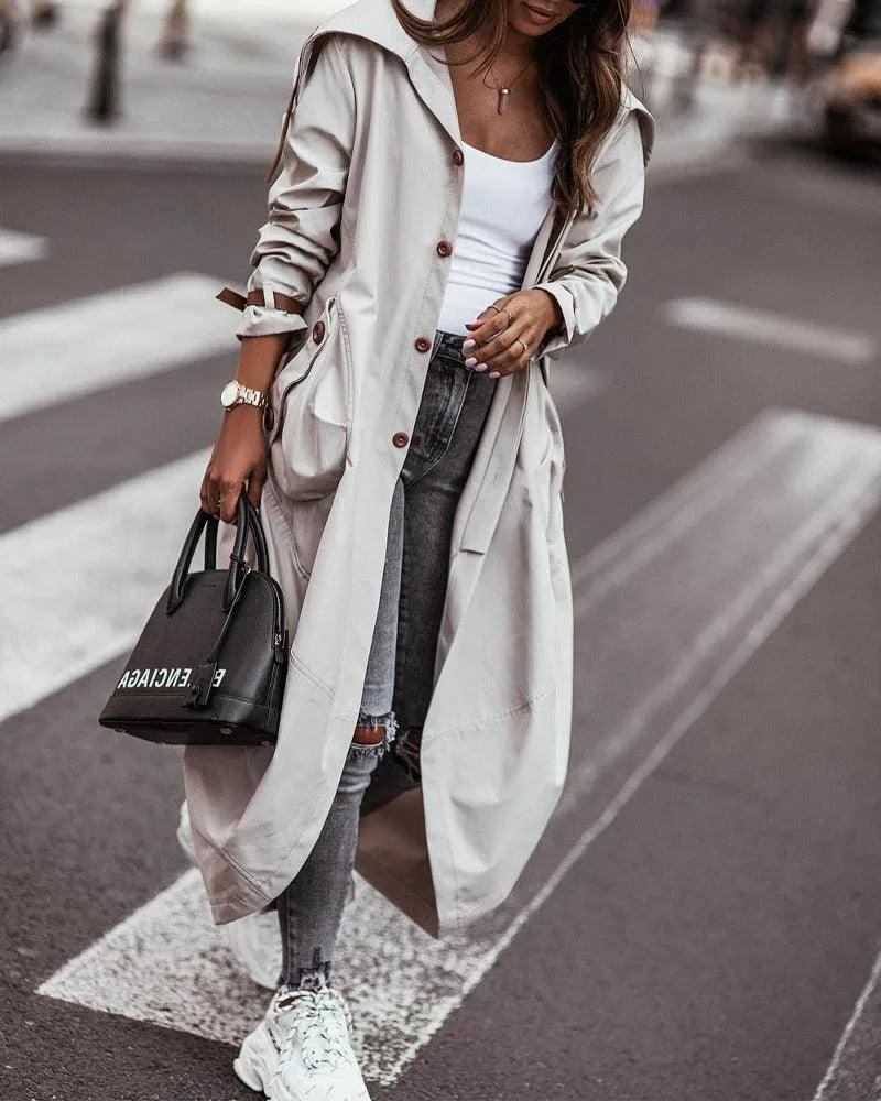 Emily | Elegant Lightweight Long Waterproof Rain Coat for Women 4