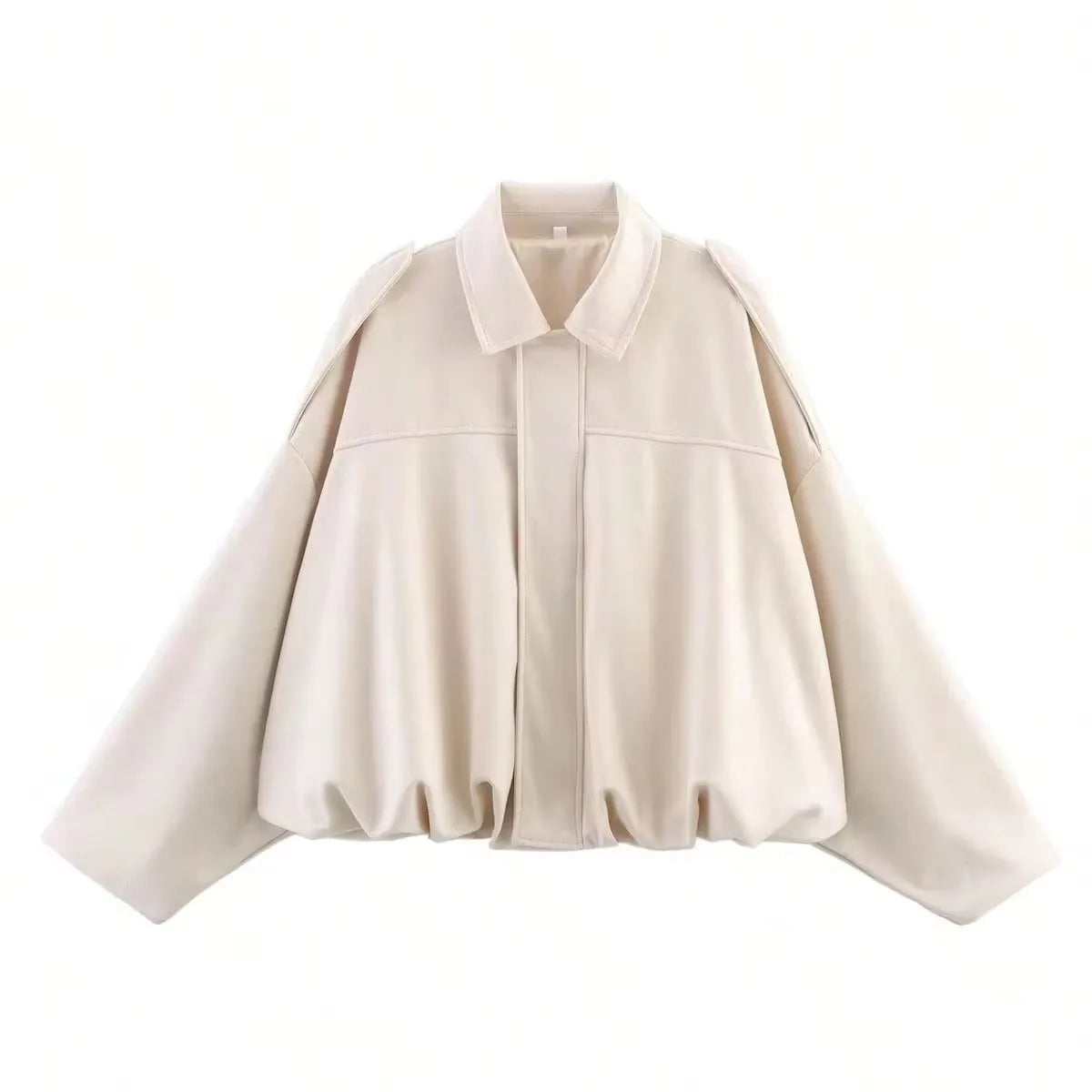 Ava | Trendy Loose Fit Suede Bomber Jacket 1