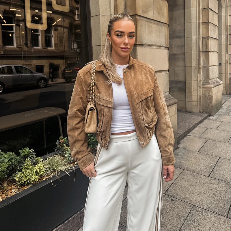 Mia | Chic Vintage Suede Short Jacket 1