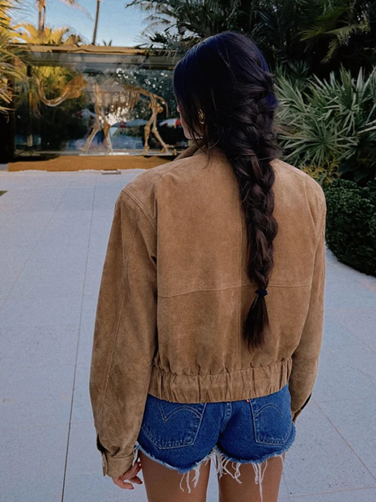 Mia | Chic Vintage Suede Short Jacket 5