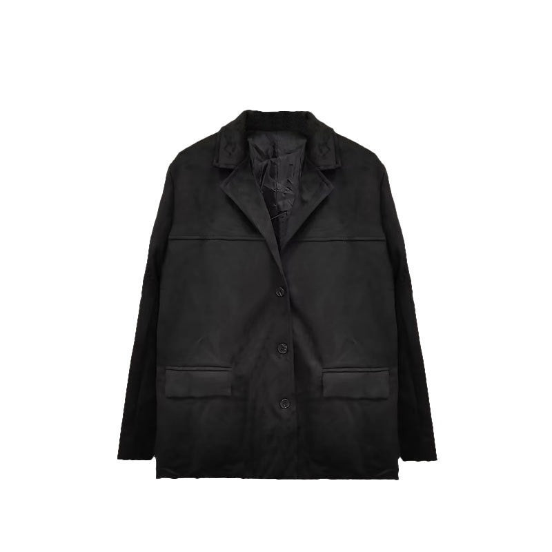 Denise | Women's Vintage Suede Long Sleeve Buttoned Blazer