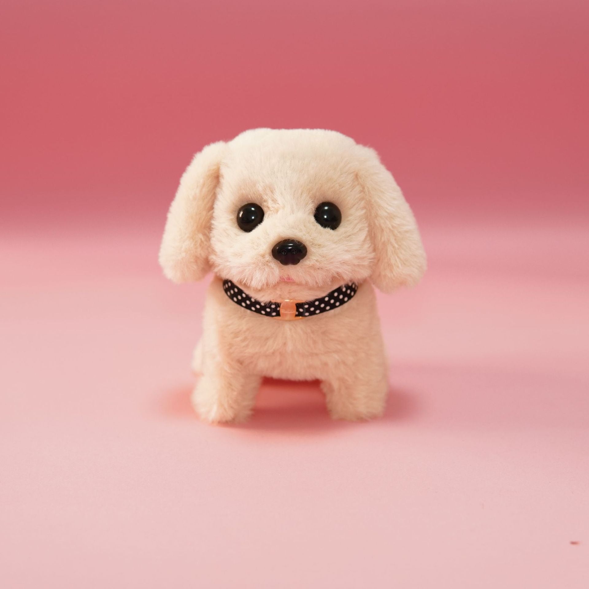 Happy Play | Interactive Puppy Toy — Voice and Touch Responsive with Realistic Movements, Soft Synthetic Leather, Low-Noise
