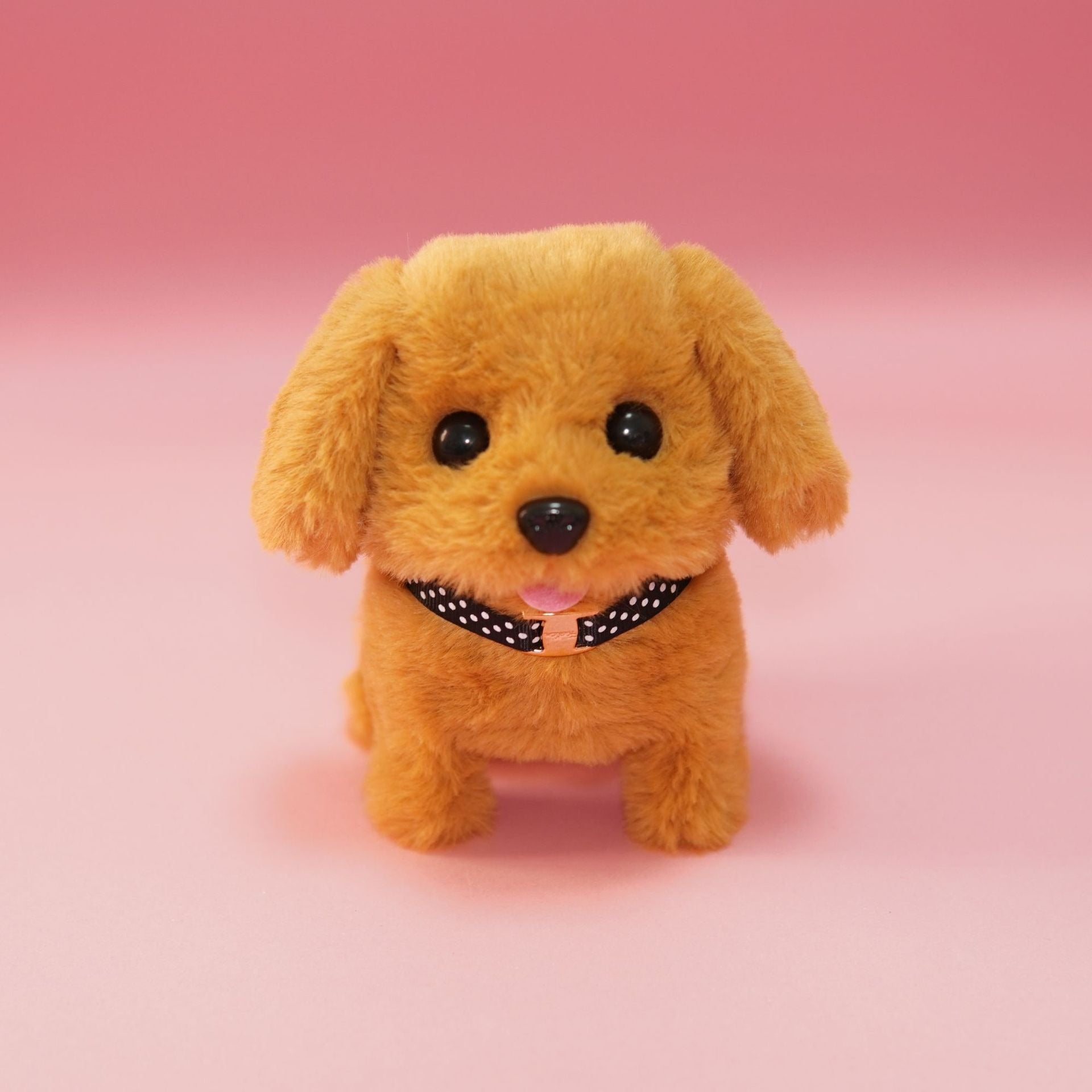 Happy Play | Interactive Puppy Toy — Voice and Touch Responsive with Realistic Movements, Soft Synthetic Leather, Low-Noise