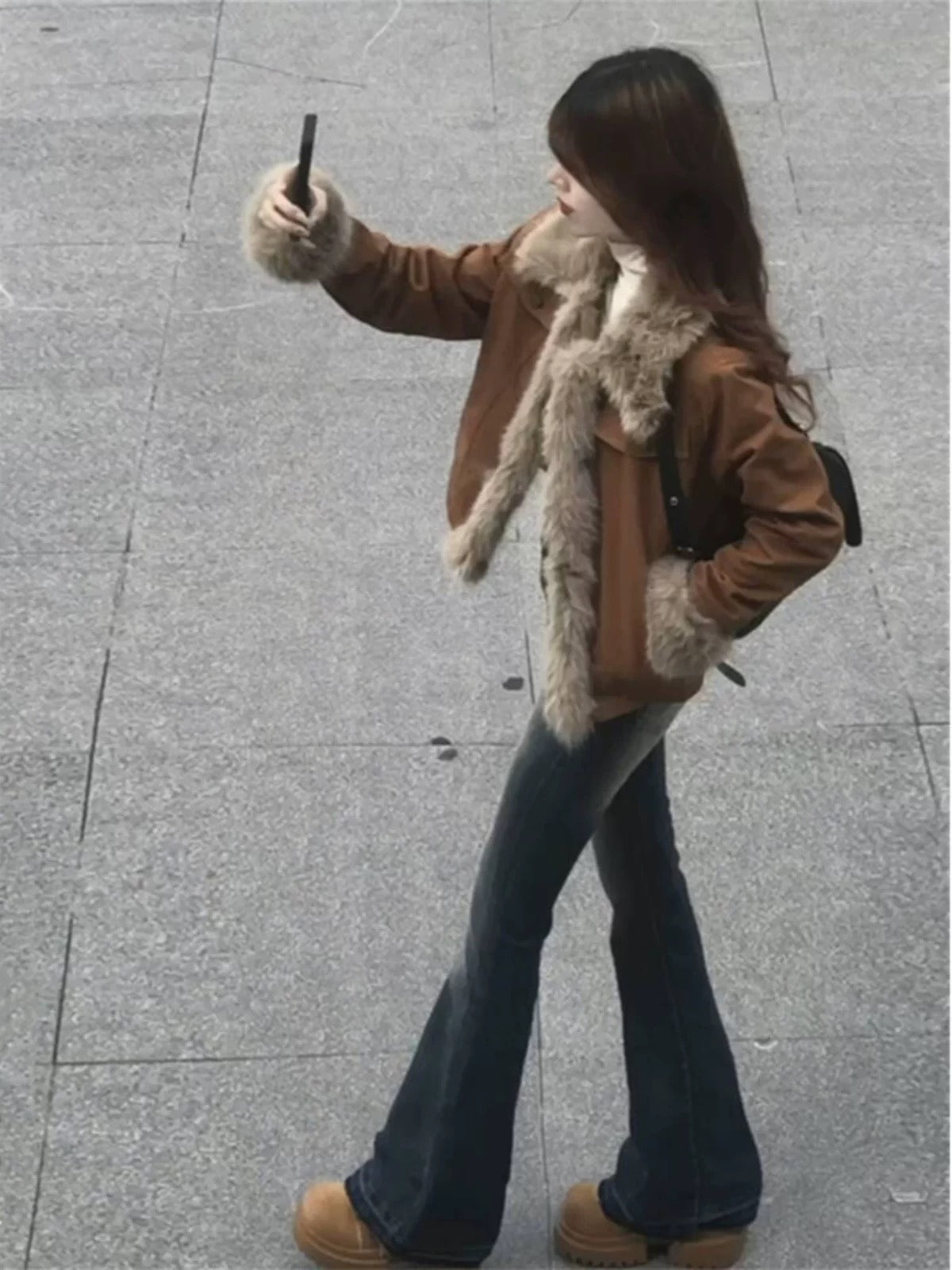 Gracelyn | Women’s Luxe Faux Fur Collar Corduroy Jacket