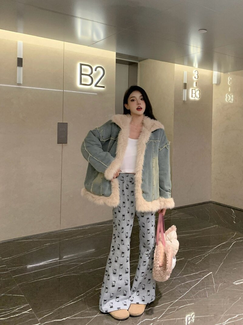 Delilah | Women's Trendy Denim Down Winter Coat